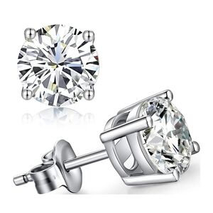 Elegant Lab Created Diamond Earrings